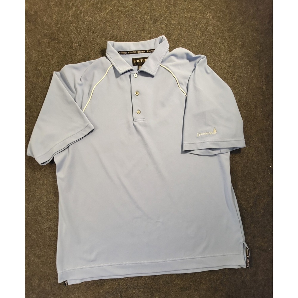 FootJoy Golf Polo Men's L FJ  Lonesome Pines Logo Performance Blue